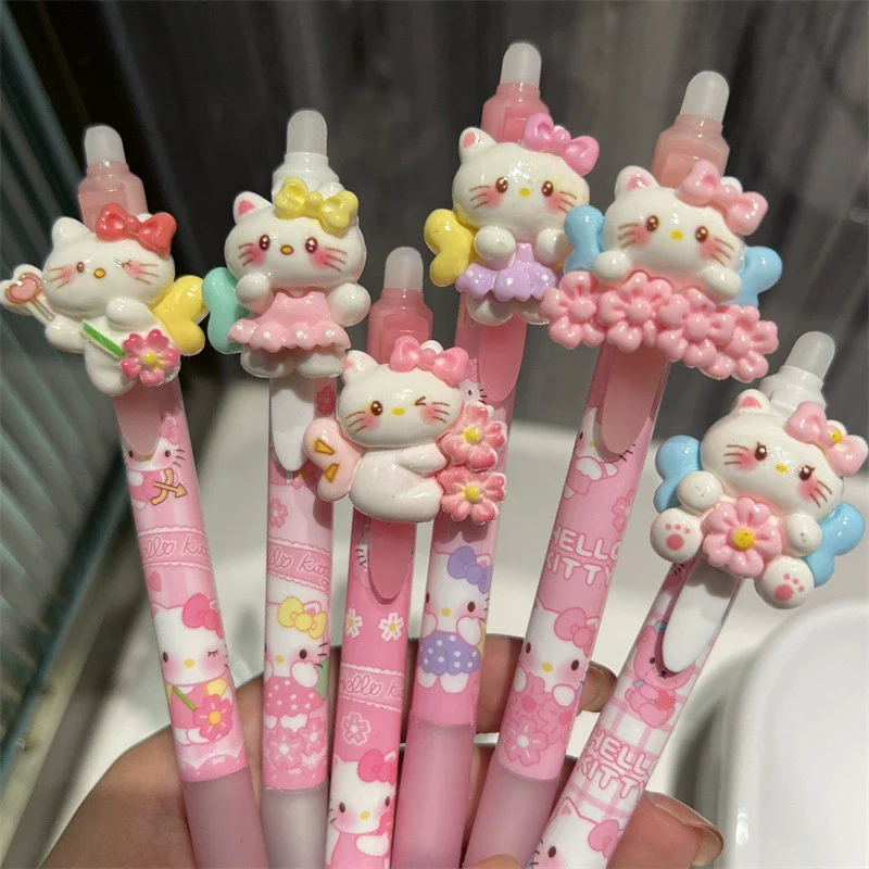 【No.5】:Erasable Pens black and blue gel mix cartoon