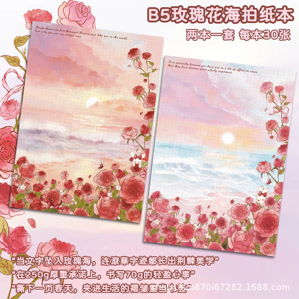 【No.15】:B5 Notepad Memo Pad （approx. 25cm×17cm）